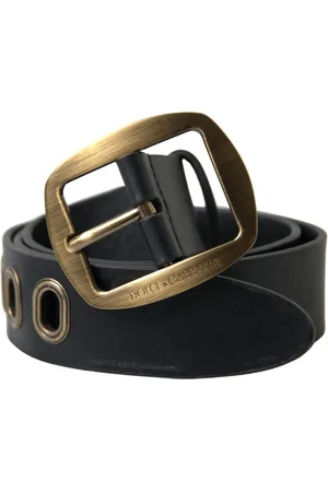 Dolce & Gabbana Leren riem met metalen gesp