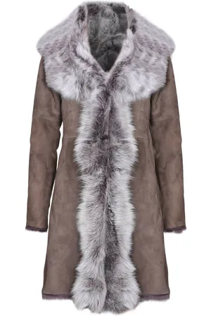 Infinity Dames Toscana schapenvacht suède trenchcoat-Tbilisi