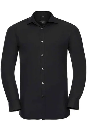 Russell Athletic Russell Collection Heren Ultimate Stretch Formeel Overhemd met Lange Mouwen
