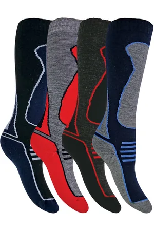 Sock Snob 4 paar lange kniehoge skisokken van wolmix voor kinderen - SL500 Jongens