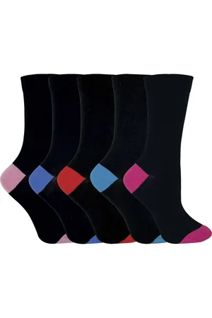 Sock Snob Dames Soft Top Gekleurde Hiel & Teen Katoenen Sokken - CS1