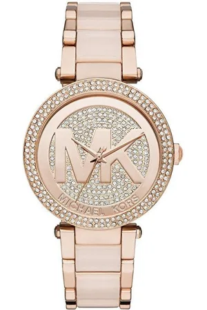 Michael Kors MK6176 Parker Crystal Pave Logo Dial Dames 39mm Horloge