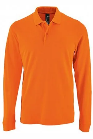 Sols Heren Perfecte Lange Mouw Pique Polo Shirt