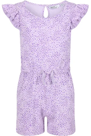 Regatta Kinder/Kids Dasie Animal Print Ruffle Speelpakje (Pastel )