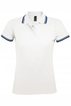 Sols Dames/dames Pasadena getipt korte mouw Pique Polo Shirt ( /Zwaar)