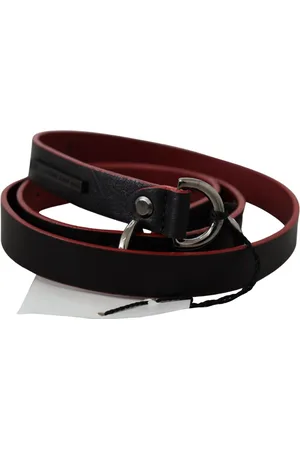 Costume National Klassieke Lederen Riem Met Logo