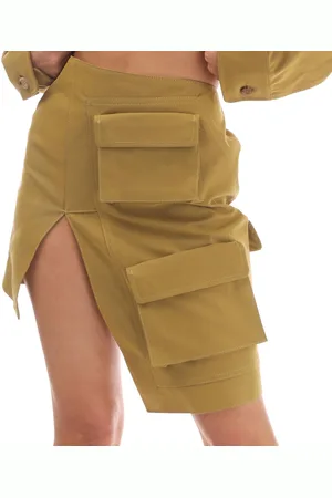 OFF-WHITE Dames Off White Multi-Pocket Cargo Rok in