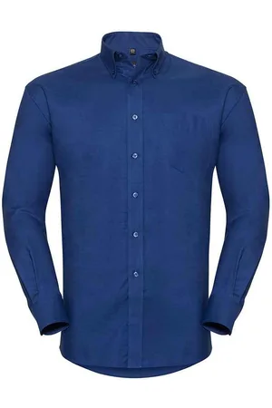 Russell Athletic Russell Collection Heren Oxford Formeel Overhemd Met Lange Mouwen (Helder Koningsblauw)