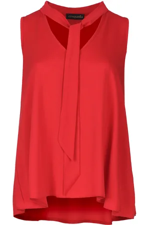 Conquista Mouwloze Top met Stropdasdetail