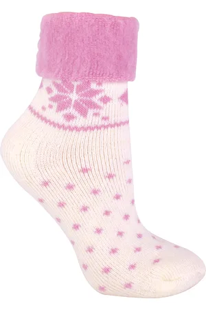 Sock Snob Wollen bedsokken voor dames met Fairisle-ontwerp - Room