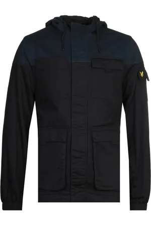 Lyle & Scott Gitzwart jack met contrasterend juk