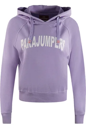 Parajumpers Hoody effen paarse crop hoodie