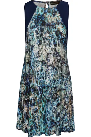 Conquista Marineblauwe jurk met opdruk