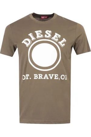 Diesel 1976 Varsity-logo klimopgroen T-shirt