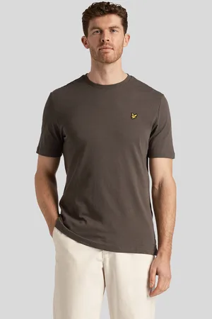 Lyle & Scott Slub effen gunmetal grijs T-shirt