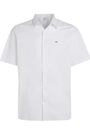 Calvin Klein Herenoverhemd Poplin Stretch Korte Mouw in
