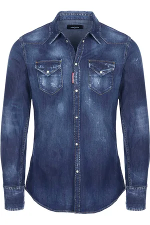 Dsquared2 Overhemd Klassiek Western overhemd navy