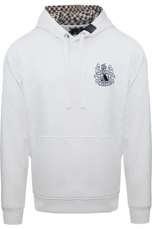 Aquascutum Branded Hood White Hoodie