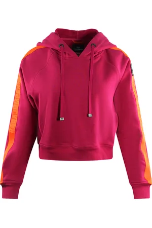 Parajumpers Letta Taped Sleeves Pink Cropped Hoodie
