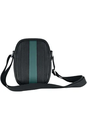 Ted Baker Evver gestreepte heren zwarte flightbag