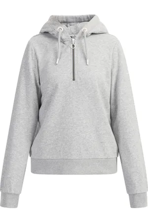 Dreimaster Hoodie Dames licht grijs melange