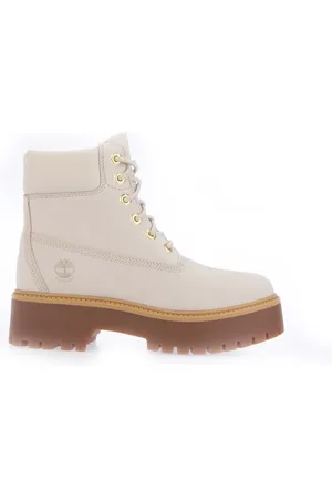 Timberland Dames 6 Inch Lace Up Waterdichte Laarzen in Off White