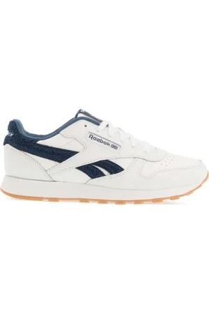 Reebok Juniors Classic Leather jongensschoenen in witblauw