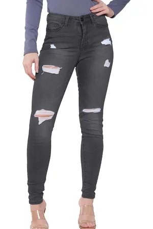 Enzo | Dames skinny stretch gescheurde jeans