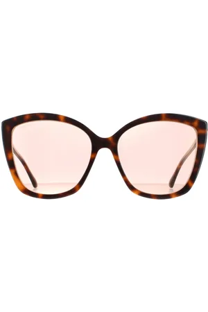 Jimmy Choo Cat Eye Dames Havana Pink Gold Mirror Nat/S