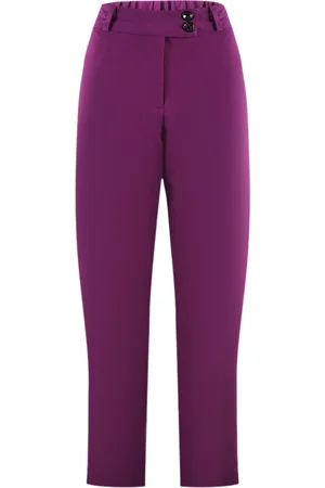 INOA Effen paarse smokingbroek