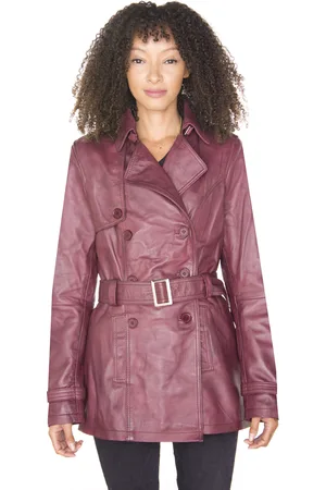 Infinity Trenchcoat van nappaleer voor dames-Mosul