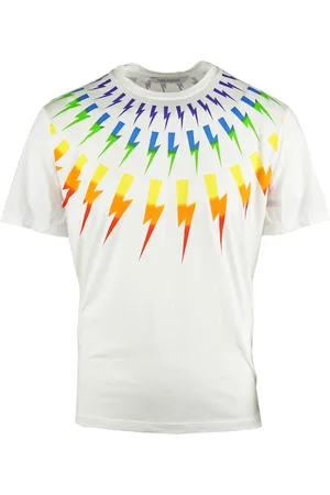 Neil Barrett Veelkleurig bliksemschicht oversized T-shirt