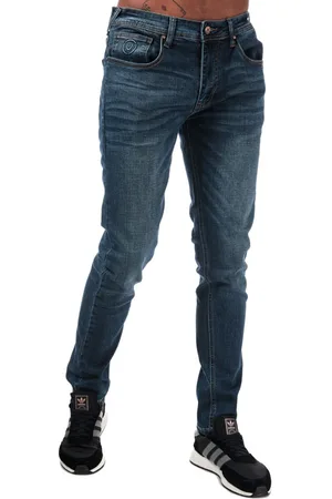 Duck and Cover Overbug jeans met taps toelopende pijpen voor heren, denim