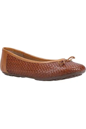Hush Puppies Dames/Dames Ballerina Leren Pompen (Tan)