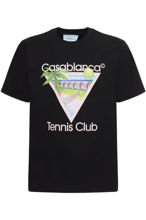 Casablanca Tennis Club Icon bedrukt katoenen T-shirt in