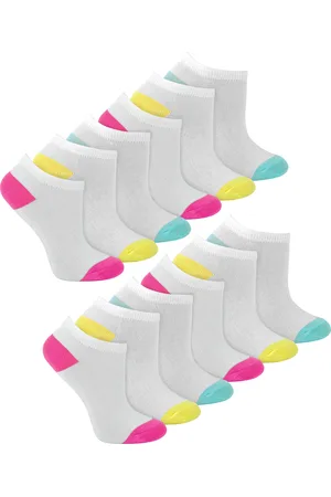 Sock Snob 12 paar laag uitgesneden sneakersokken voor meisjes in