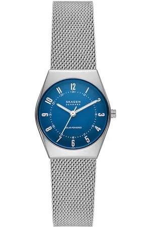 Skagen Grenen Lille Solar Powered Dames Horloge Zilverkleurig SKW3080