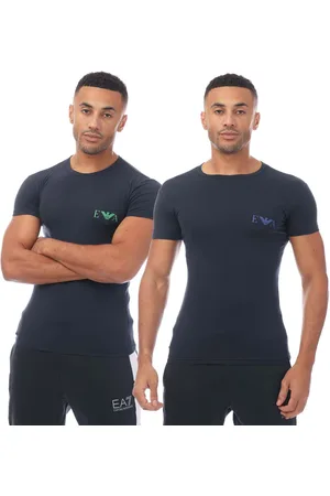 Emporio Armani Heren 2 Pack Underwear Logo T-Shirt in