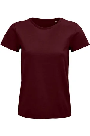 Sols Dames/Dames Pioneer Organic T-shirt (Bourgondië)