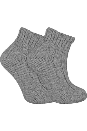 Sock Snob Dames DikkeKnit Wool Blend Enkellaars Sokken
