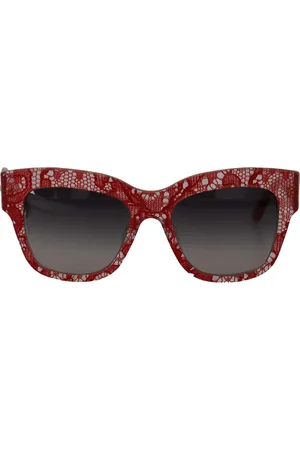 Dolce & Gabbana Lace Acetaat Rechthoekige Zonnebril