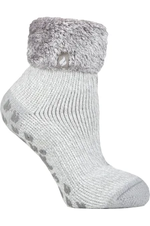 Heat Holders Non Slip Bedsokken voor dames - Silver Gray (Queenstown)