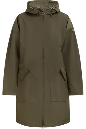 Dreimaster Overgangsjas - gerecycled materiaal Dames militaire olijf