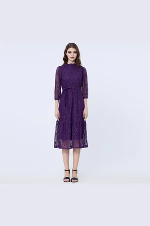 Smart & Joy Fit-and-flare kanten jurk