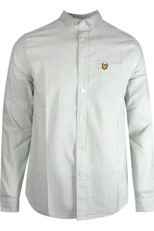 Lyle & Scott Seersucker Strike shirt met lange mouwen