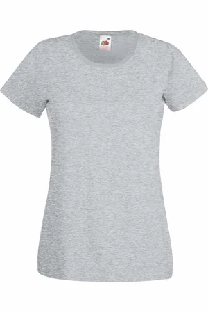 Fruit Of The Loom Dames/vrouwen Lady-Fit Valueweight Short Sleeve T-Shirt (Pak van 5) (Heide )