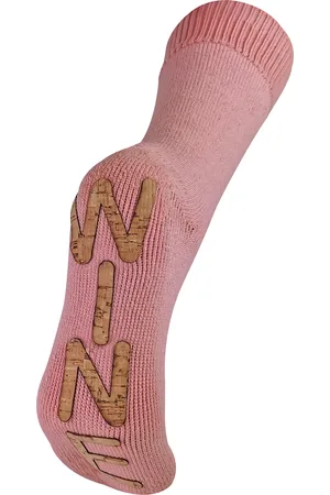 Sock Snob Dames thermo fleece gevoerde wijnpantoffelsokken - Rose