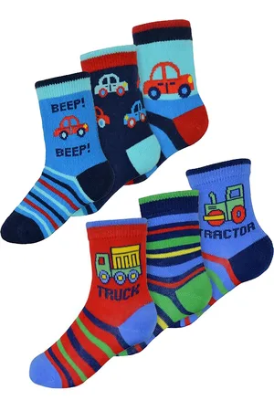 Sock Snob Set van 6 babysokken van katoen met auto