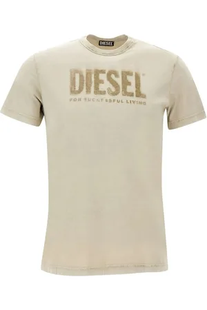 Diesel Monotoon logo kaki T-shirt