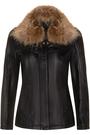 Infinity Dames slim fit leren parkerjack-Millom
